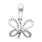 Blauer Diamant Anhänger, 925 Silber platiniert ca. 0.15 ct