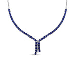 Masoala Saphir (Fissure gefüllt) Collier, ca. 45 cm, 925 Silber platiniert ca. 11.61 ct