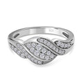 Weißer Diamant Ring, 925 Silber platiniert (Größe 17.00) ca. 0.33 ct