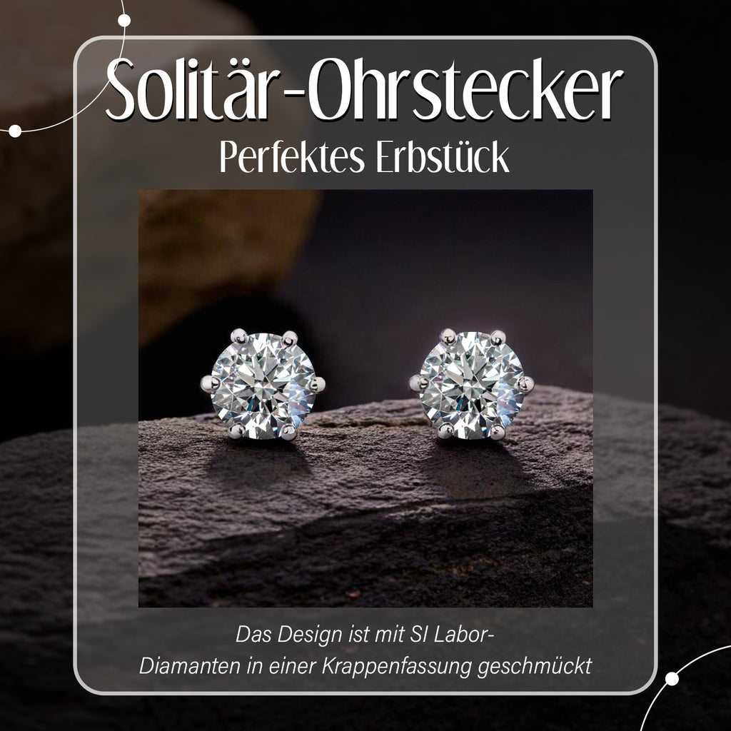Lab-grown Diamant SI Ohrringe, 585 Gold ca. 1.00 ct