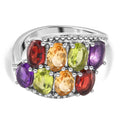 Mehrfarbiger Edelsteine Ring, Edelstahl (Größe 16.00) ca. 2.47 ct