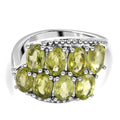 Natürlicher Peridot Ring, Edelstahl, (Größe 16.00), ca. 2.55 ct