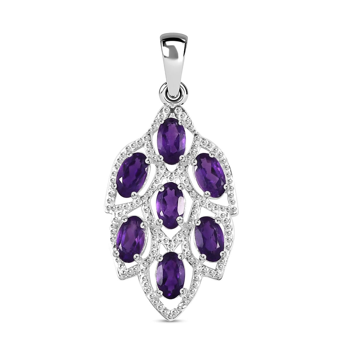 Afrikanischer Amethyst Anhänger, 925 Silber ca. 1.46 ct