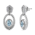 Espirito Santo Aquamarin und  Zirkon Ohrringe, ca. 1.24 ct