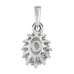 Espirito Santo Aquamarin und Moissanit Anhänger, 925 Silber platiniert ca. 0.52 ct