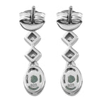 Espirito Santo Aquamarin und weiße Zirkon Ohrringe, 925 Silber platiniert ca. 1.09 ct