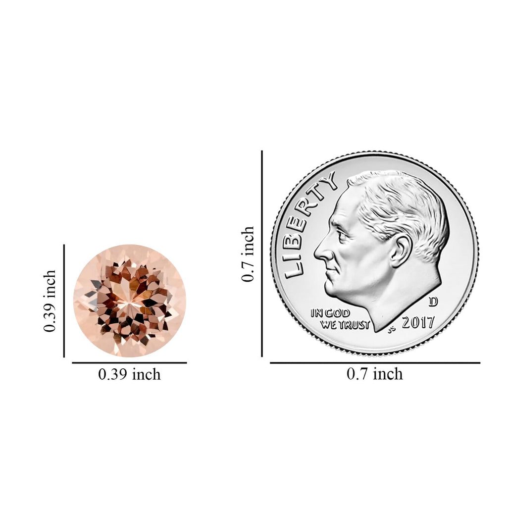 Morganite Round 10 Faceted Cut 4A 3.00 Ct