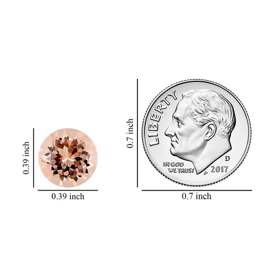 Morganite Round 10 Faceted Cut 4A 3.00 Ct