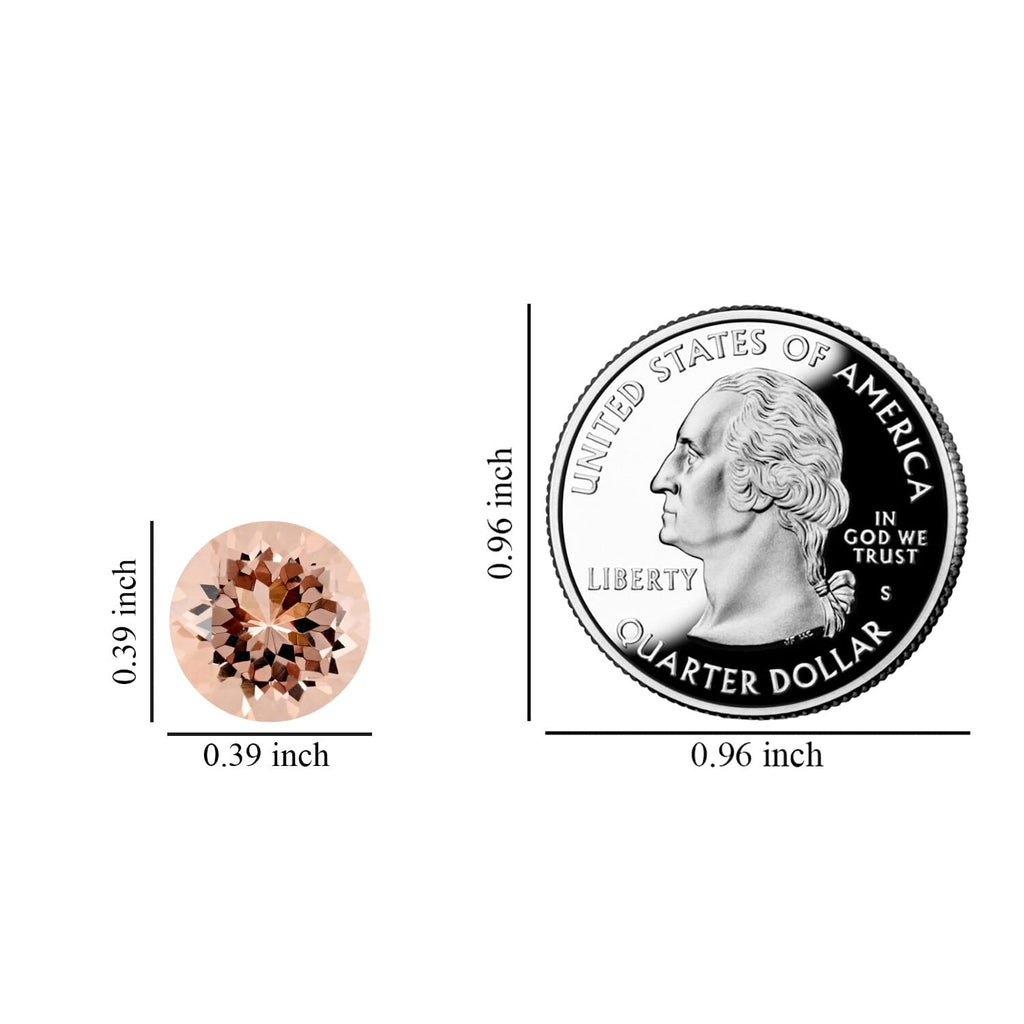 Morganite Round 10 Faceted Cut 4A 3.00 Ct