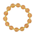 Champagnerfarbenes Armband im Murano-Stil, 16,5 cm