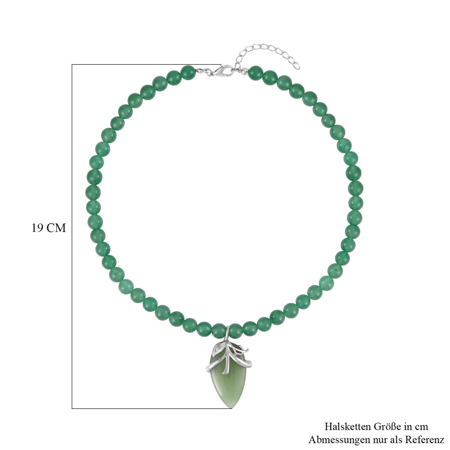 Grüner Aventurin Halskette ca. 45 cm, ca. 206.00 ct