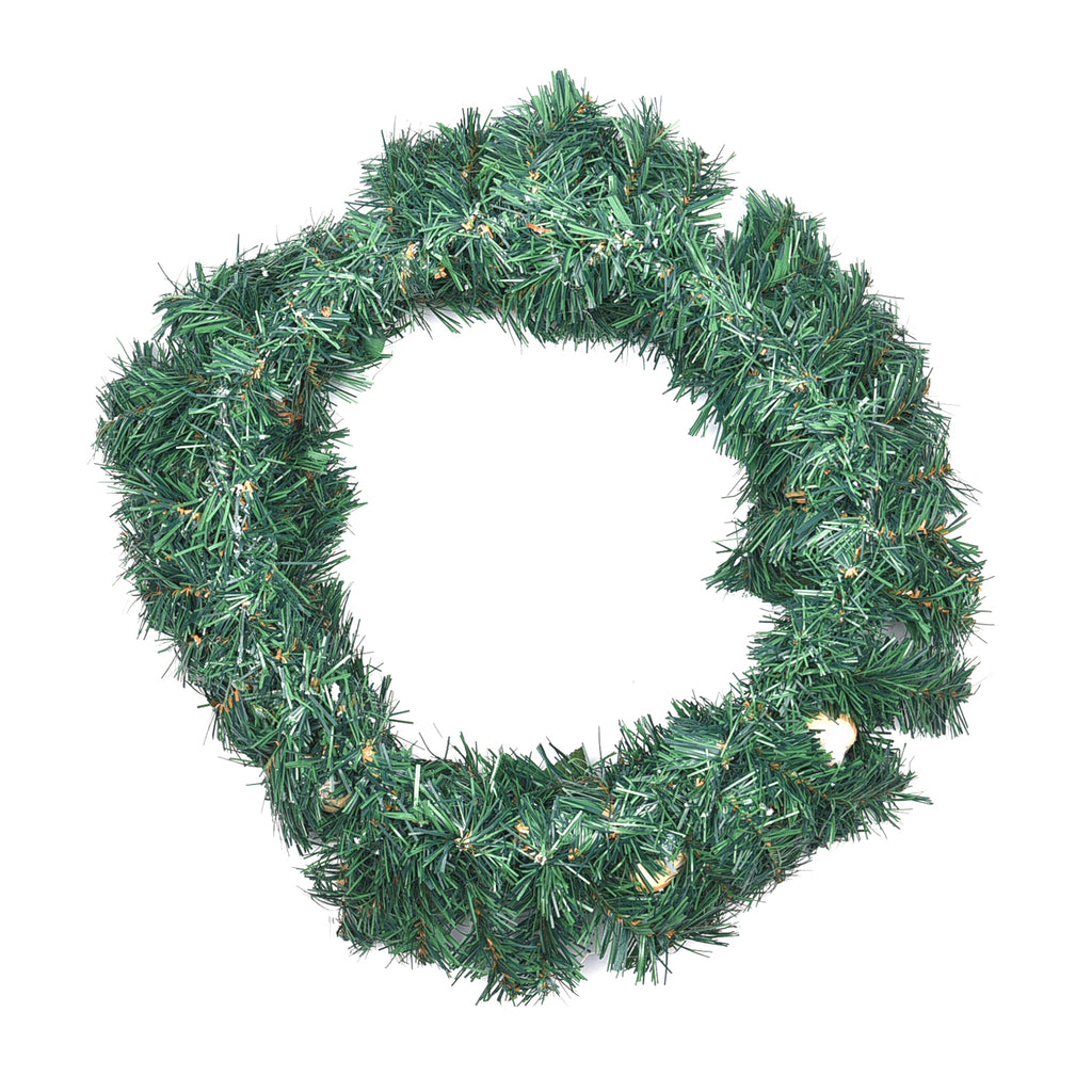 Weihnachtskranz mit Pilz/ Blumen/ Tannenzapfen und LED Lichterkette, Durchmesser 45 cm, 2xAA Batterie (nicht inkl.), Mehrfarbig