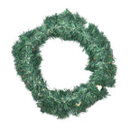 Weihnachtskranz mit Pilz/ Blumen/ Tannenzapfen und LED Lichterkette, Durchmesser 45 cm, 2xAA Batterie (nicht inkl.), Mehrfarbig