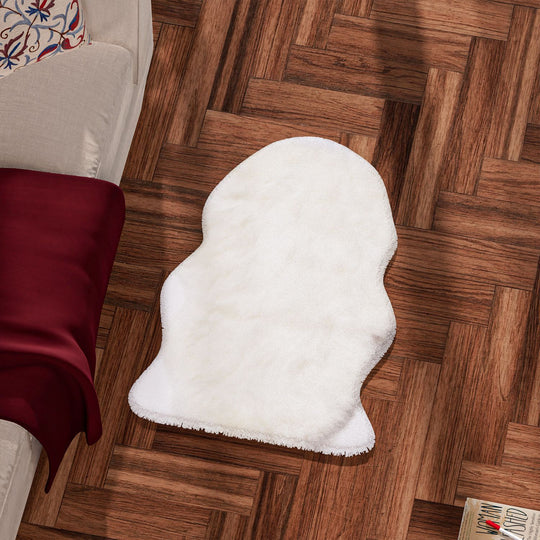 Luxury Edition: Wolkenweicher Kunstfell Teppich mit Anti-Rutsch-Unterseite, 2200 GSM, 60x100 cm, Altrosa