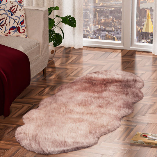 Luxury Edition: Wolkenweicher 2200 GSM Kunstfell Läufer 60x180 cm, Schwarz Meliert