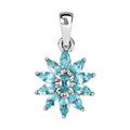 Paraiba-Apatit Anhänger 925 Silber platiniert ca. 1.05 ct