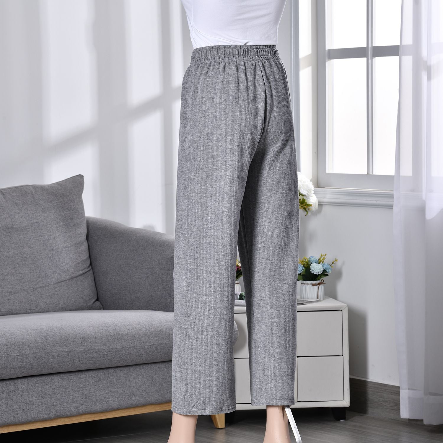 Allzweck Comforthose mit Kordelzug, Länge 96cm, Hüfte 53cm, Taille 56cm, Grau