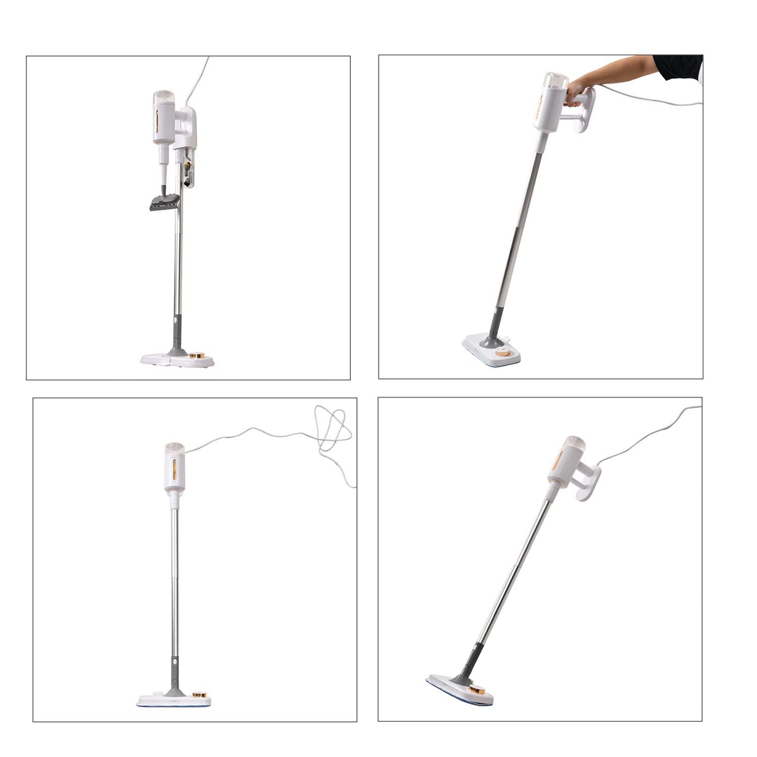 HOMESMART- Multifunktioneller Dampfmopp, Größe 32,5X22X120cm, weiß