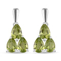 Natürliche Peridot-Ohrringe, 925 Silber ca. 2,74 ct