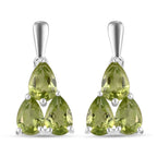 Natürliche Peridot-Ohrringe, 925 Silber ca. 2,74 ct