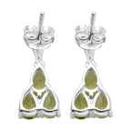 Natürliche Peridot-Ohrringe, 925 Silber ca. 2,74 ct