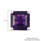Afrikanischer Amethyst Ohrstecker 925 Silber ca. 2,14 ct