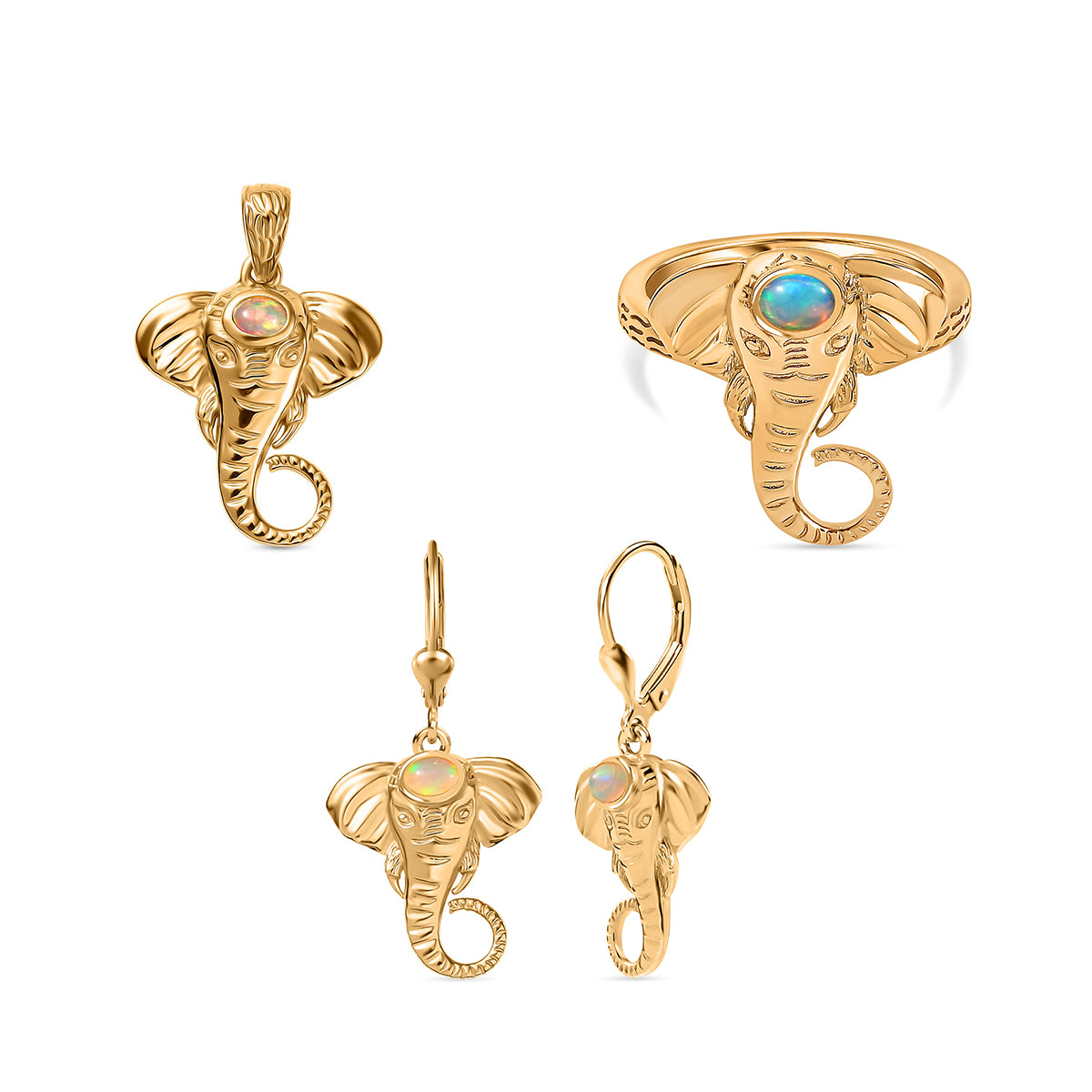D'Joy AA Natürliches, äthiopisches Welo Opal Schmuckset