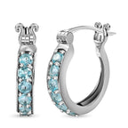 Paraiba-Apatit Ohrringe 925 Silber platiniert ca. 1.10 ct