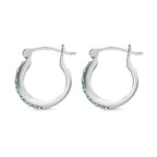 Paraiba-Apatit Ohrringe 925 Silber platiniert ca. 1.10 ct