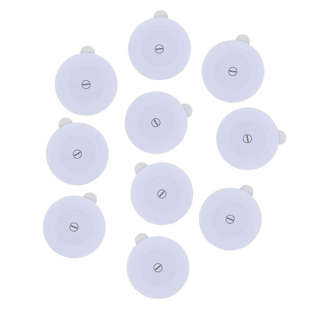 LED-Untersetzer-Set (10 Stk.), 6x6 cm, inkl. 2x 1220 Batterien, Lichtfarben: Blau (3), Grün (3), Rot (2), Weiß (2)