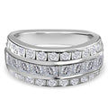 Lustro Stella - Weißer Zirkonia Ring, 925 Silber rhodiniert (Größe 17.00) ca. 1.66 ct