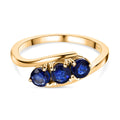 Masoala Saphir (Fissure gefüllt) Ring, 925 Silber vergoldet, (Größe 17.00) ca. 1.26 ct