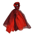 LA MAREY handgemalter Damen Schal aus Seidenchiffon, Schwarz