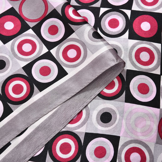 LA MAREY 100% Maulbeeren-Seidenschal, 55x170 cm, Wellen