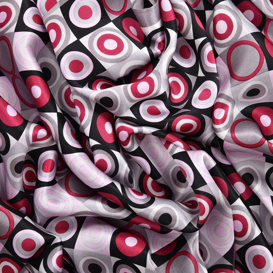 LA MAREY 100% Maulbeeren-Seidenschal, 55x170 cm, Wellen