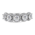 Weißer Zirkonia Ring, 925 Silber rhodiniert (Größe 17.00) ca. 2.75 ct
