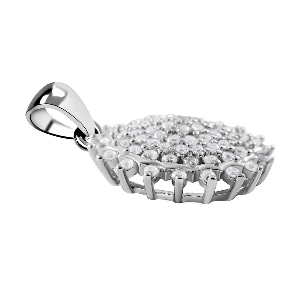 Lustro Stella - Weißer Zirkonia Anhänger, 925 Silber rhodiniert ca. 0.97 ct
