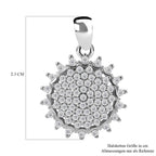 Lustro Stella - Weißer Zirkonia Anhänger, 925 Silber rhodiniert ca. 0.97 ct