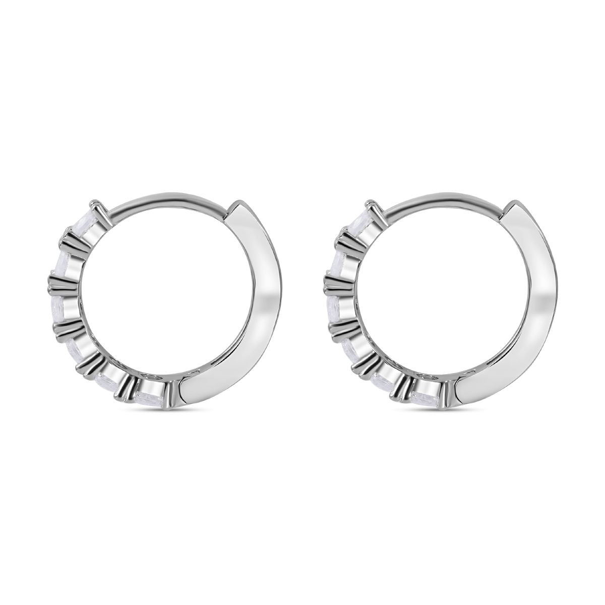 Lustro Stella - Weiße Zirkonia Ohrringe, 925 Silber rhodiniert ca. 2.28 ct