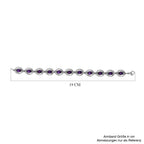 Afrikanisches Amethyst Armband, ca. 19 cm, Edelstahl ca. 9,14 ct
