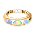 Natürlicher, äthiopischer Welo Opal Ring, 925 Silber Gelbgold Vermeil (Größe 17.00) ca. 0.94 ct
