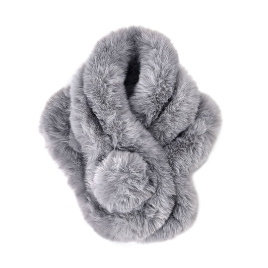 Superweiche Kunstfell-Schal, 13x65cm, Beige