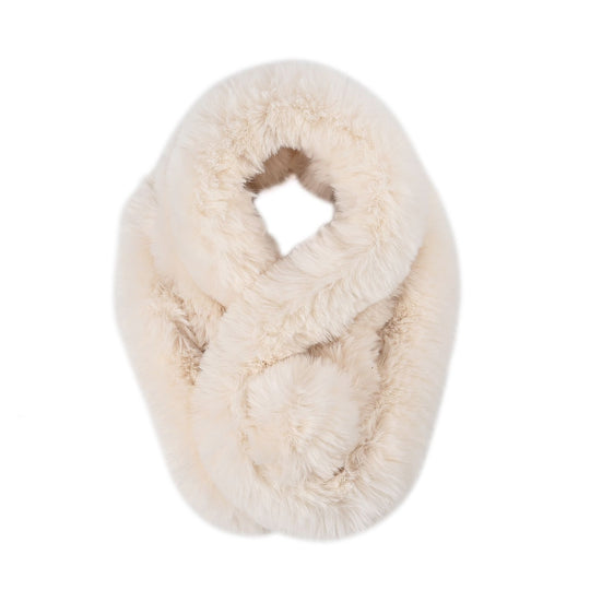 Superweiche Kunstfell-Schal, 13x65cm, Beige