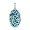 Paraiba-Apatit Anhänger 925 Silber platiniert ca. 2.12 ct
