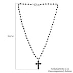 Schwarzer Spinell Halskette, 925 Silber ca. 21.00 ct
