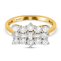 Weißer Diamant Boot Ring, SGL zertifiziert I1 G-H, 585 Gelbgold (Größe 16.00) ca. 1.00 ct