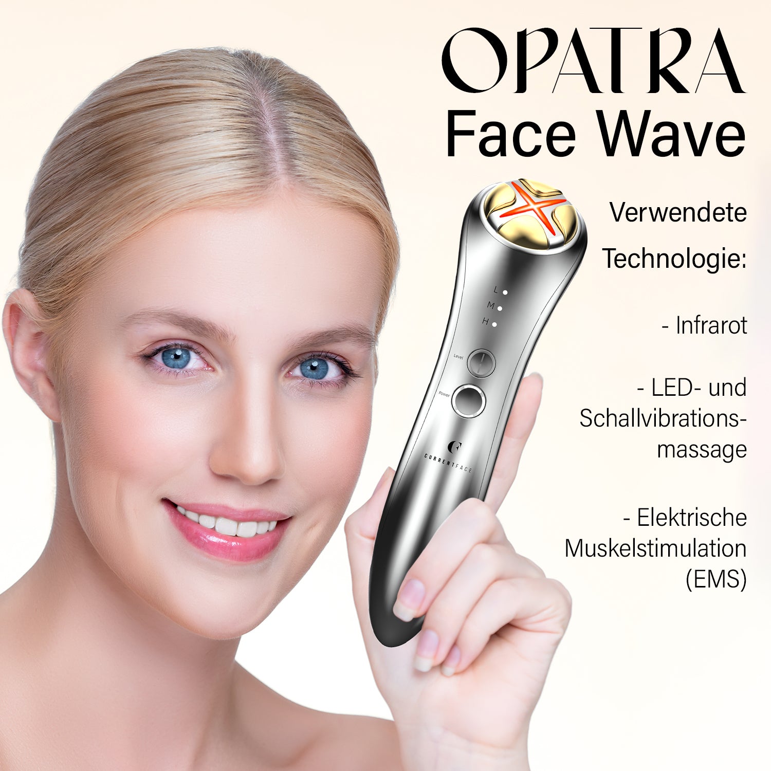 OPATRA Pulse, mit EMS, Infrarot, LED, Sonic Vibration - lebenslange Garantie