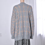 Cardigan mit 2 Taschen, Einheitsgröße, 64x84cm, grau und pfirsichfarben