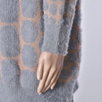Cardigan mit 2 Taschen, Einheitsgröße, 64x84cm, grau und pfirsichfarben