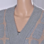 Cardigan mit 2 Taschen, Einheitsgröße, 64x84cm, grau und pfirsichfarben